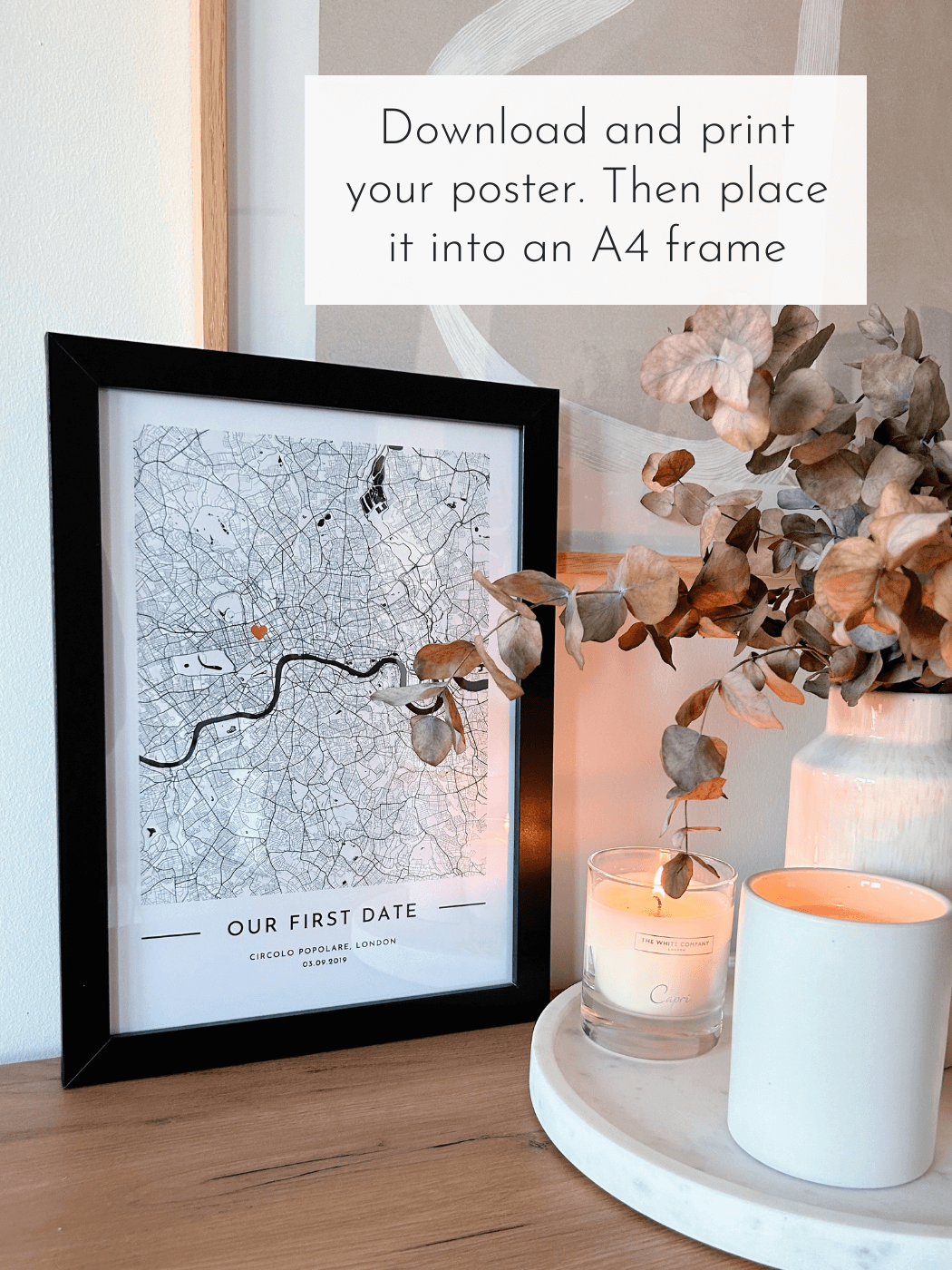 'Personalised Map' Printable Poster