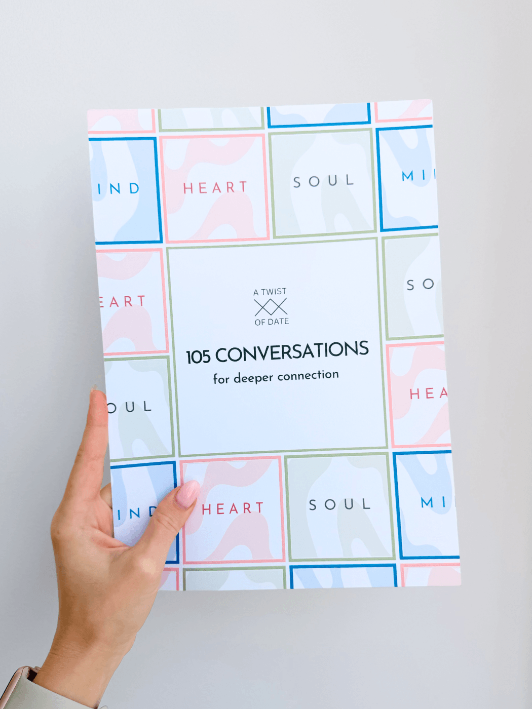 A4 printout of coversation starters product cover
