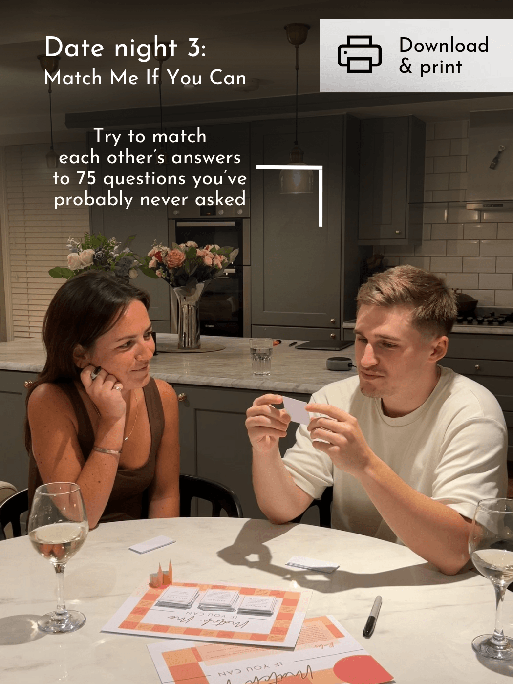 Couple playing a board game