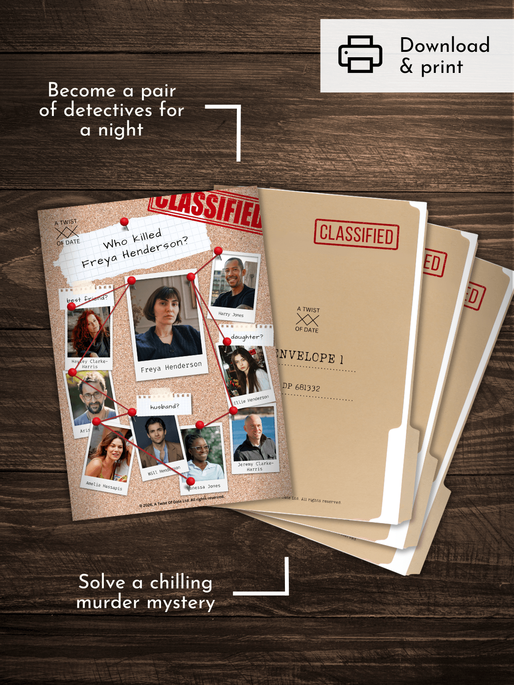 murder mystery game mockup
