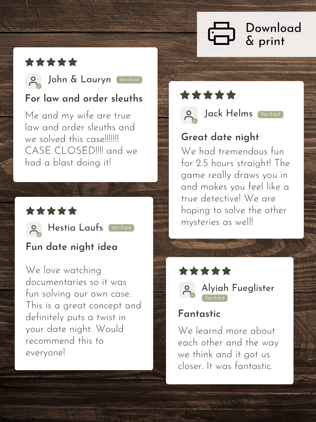 4 reviews from customers