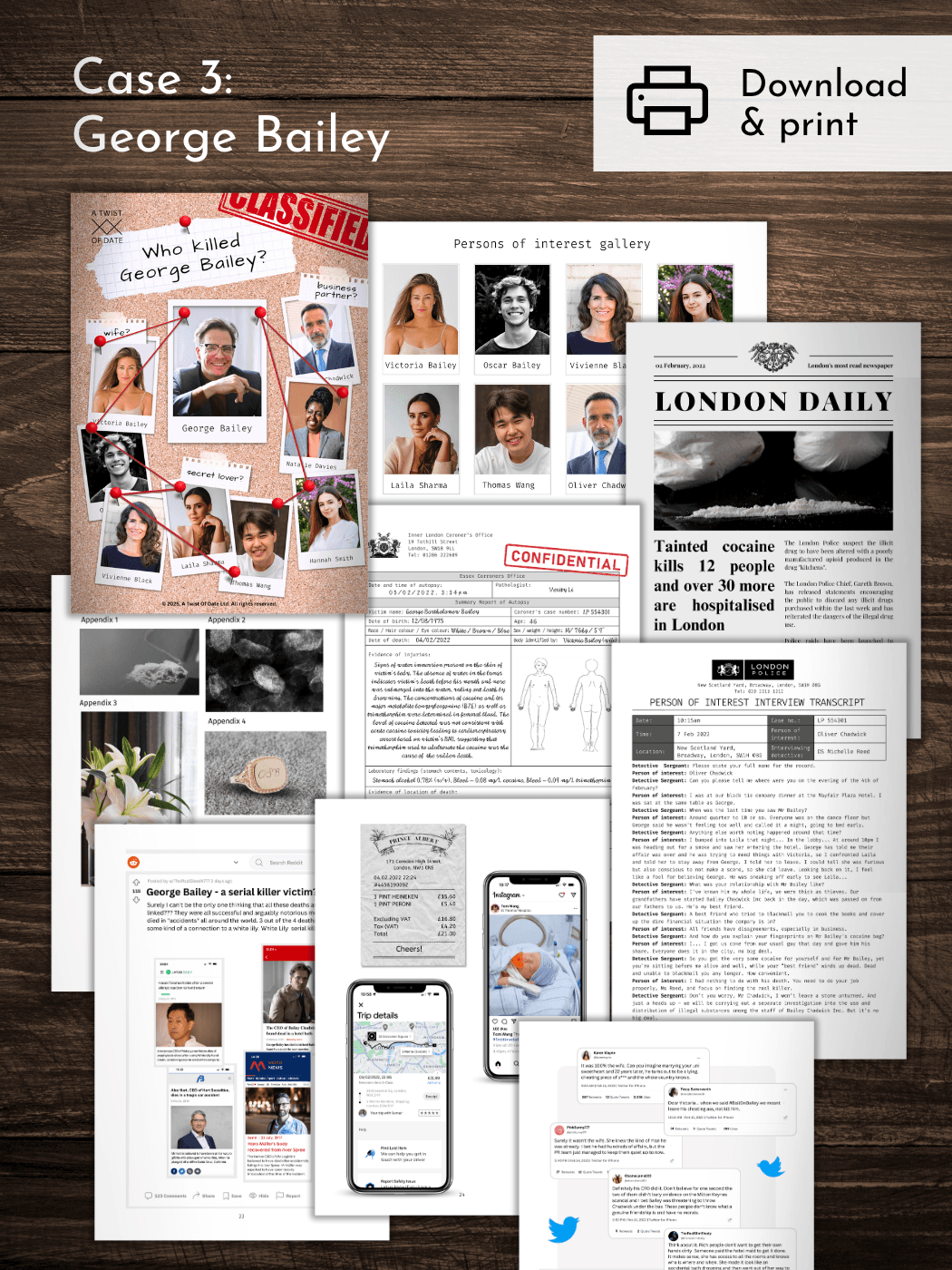 cold case file evidence examples