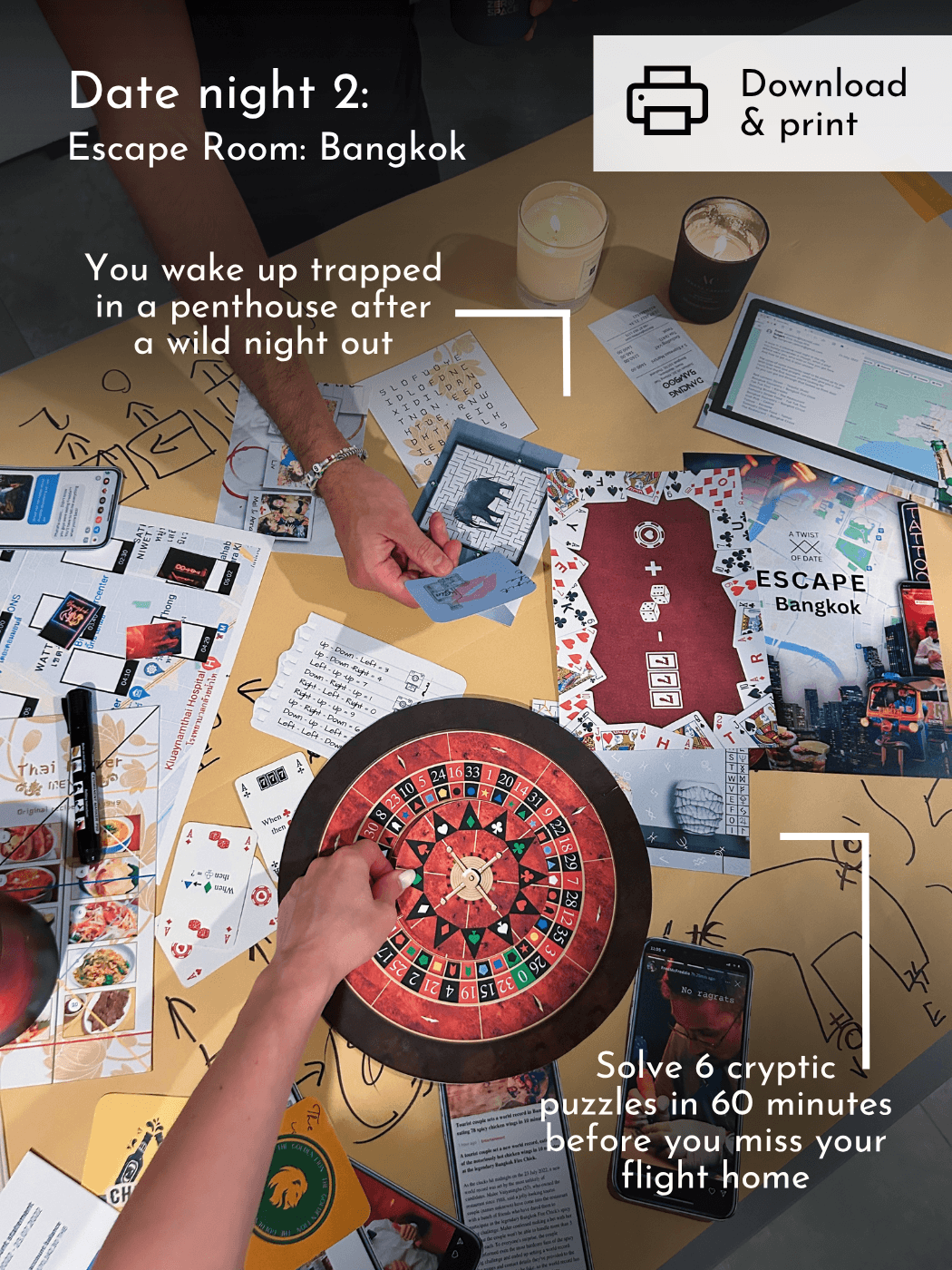 Escape room game elements