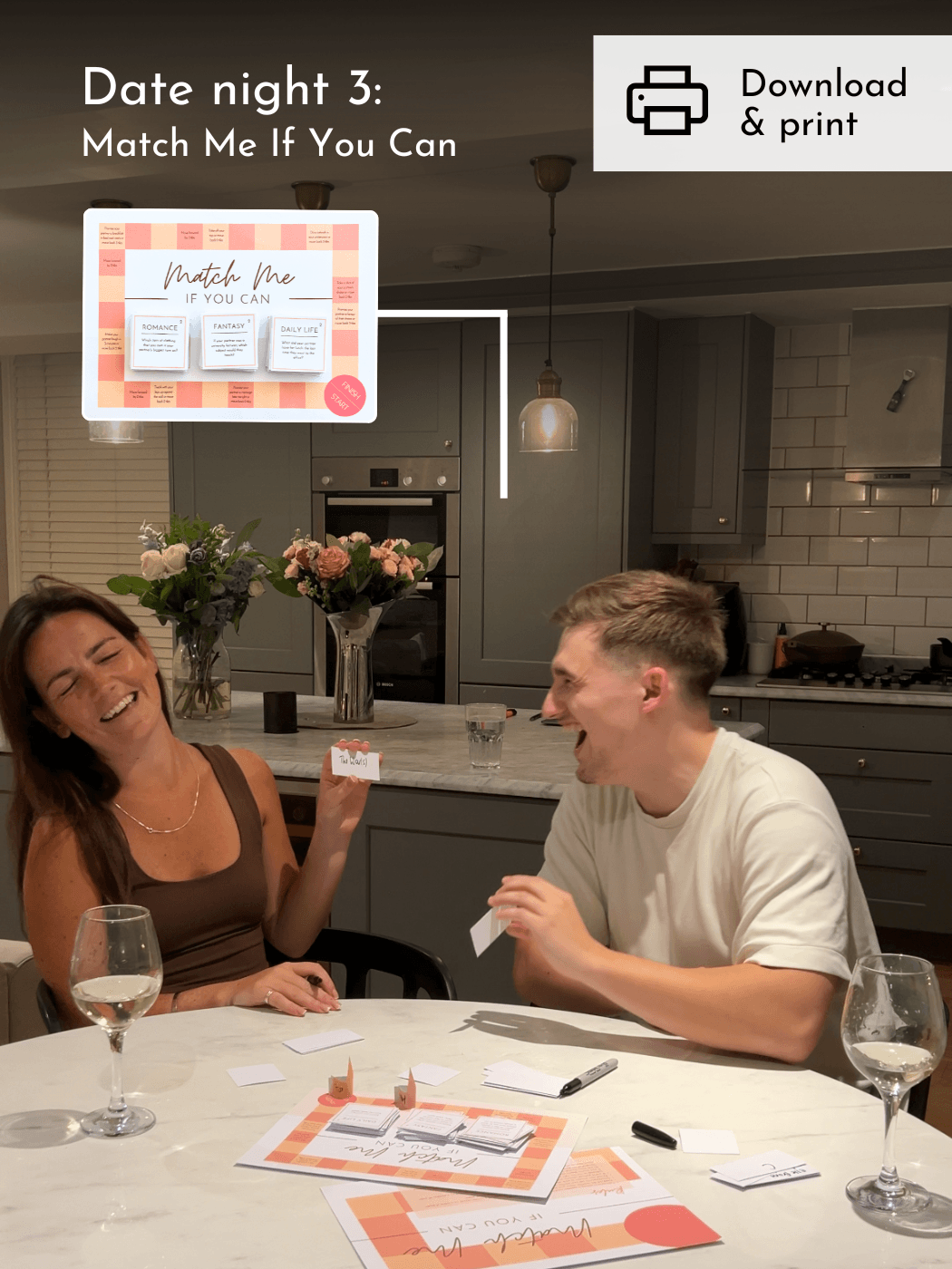 Couple playing a board game