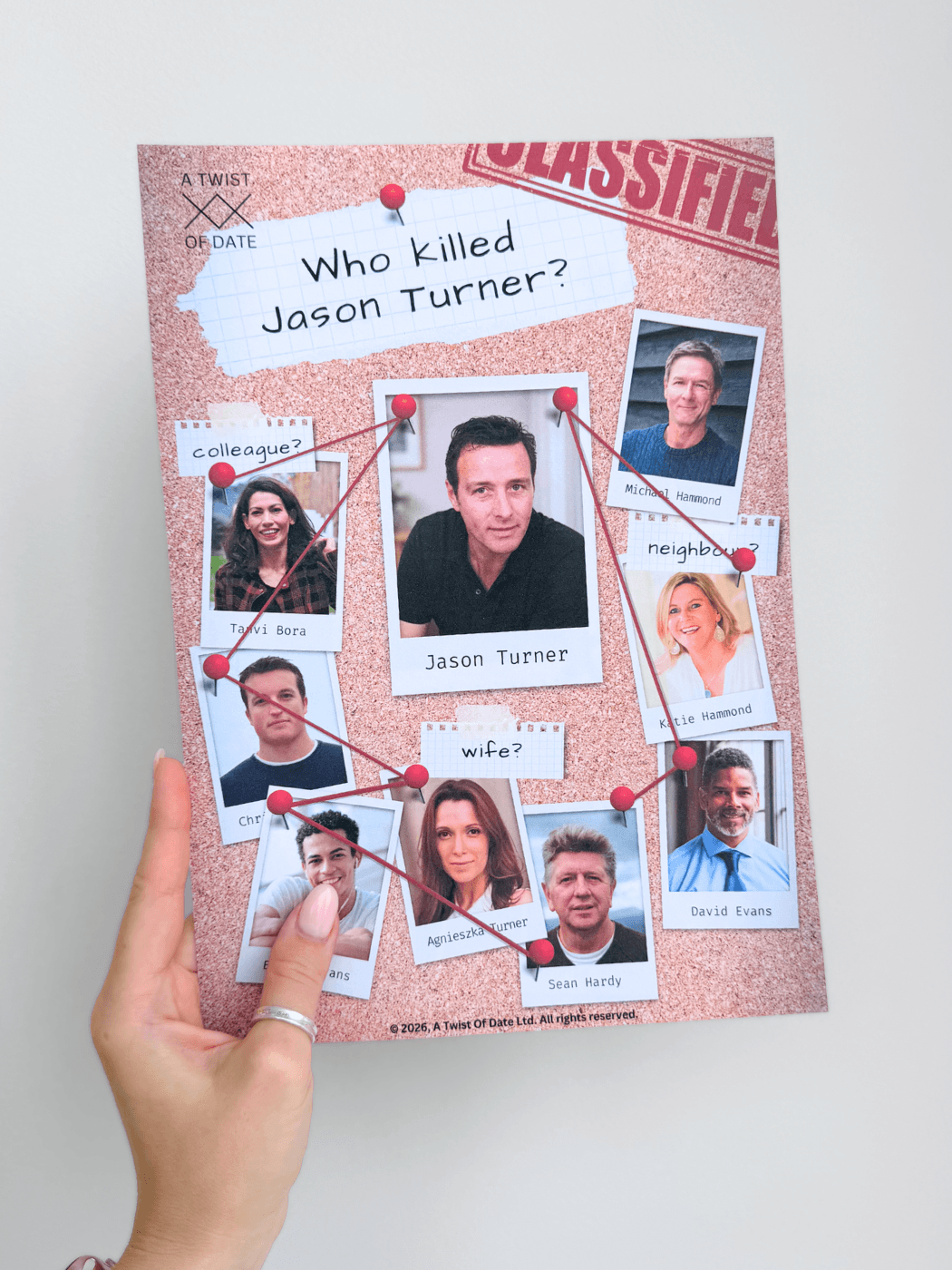 cold case file game cover showing all the characters of the game