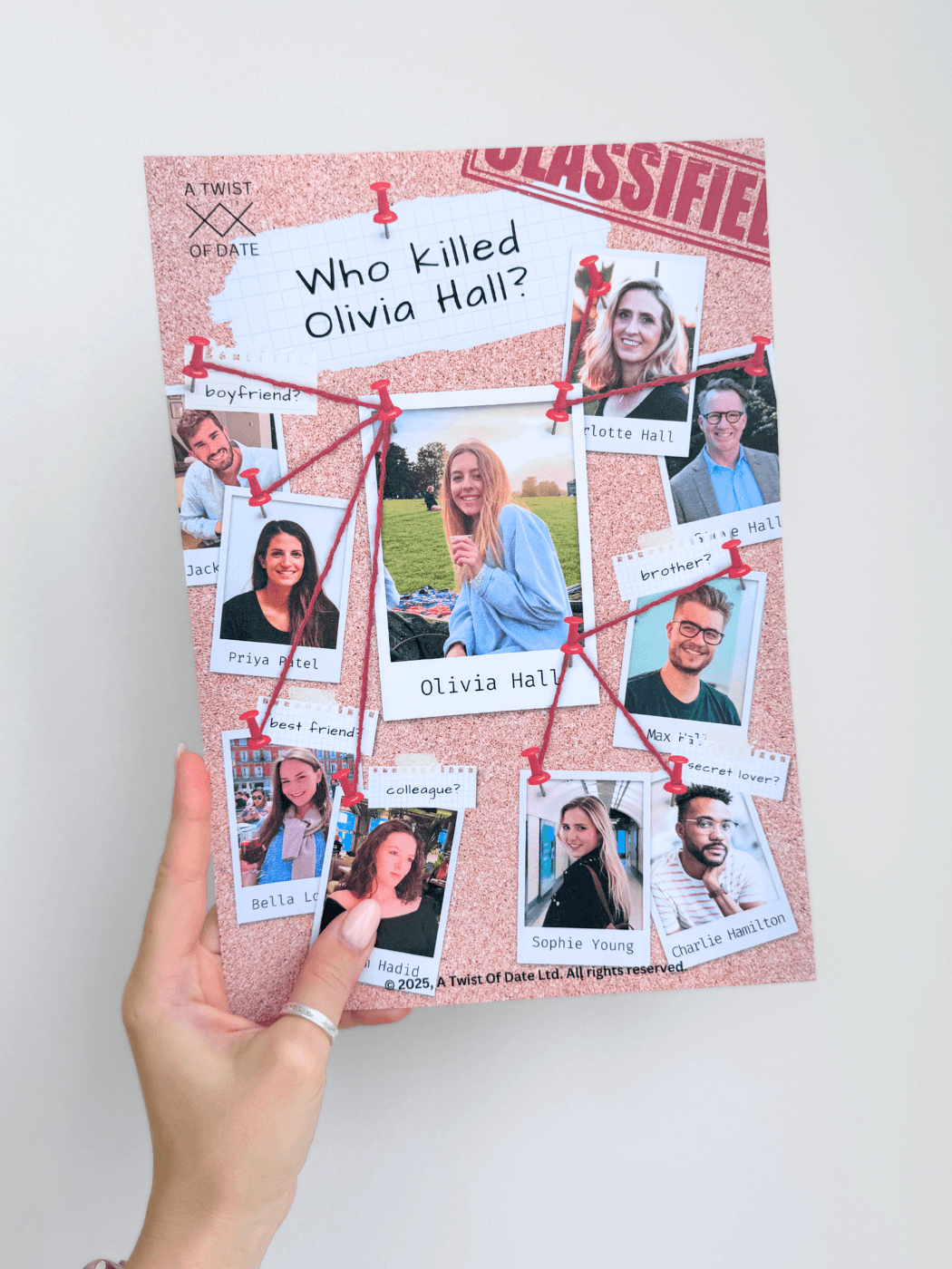 cold case file game cover showing all the characters of the game