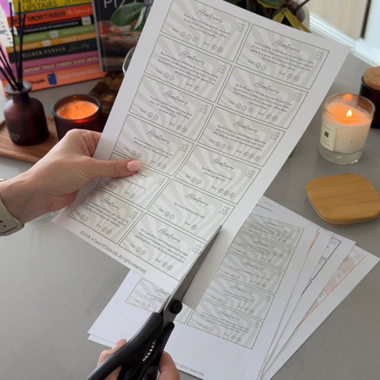 Video of making a date night idea jar