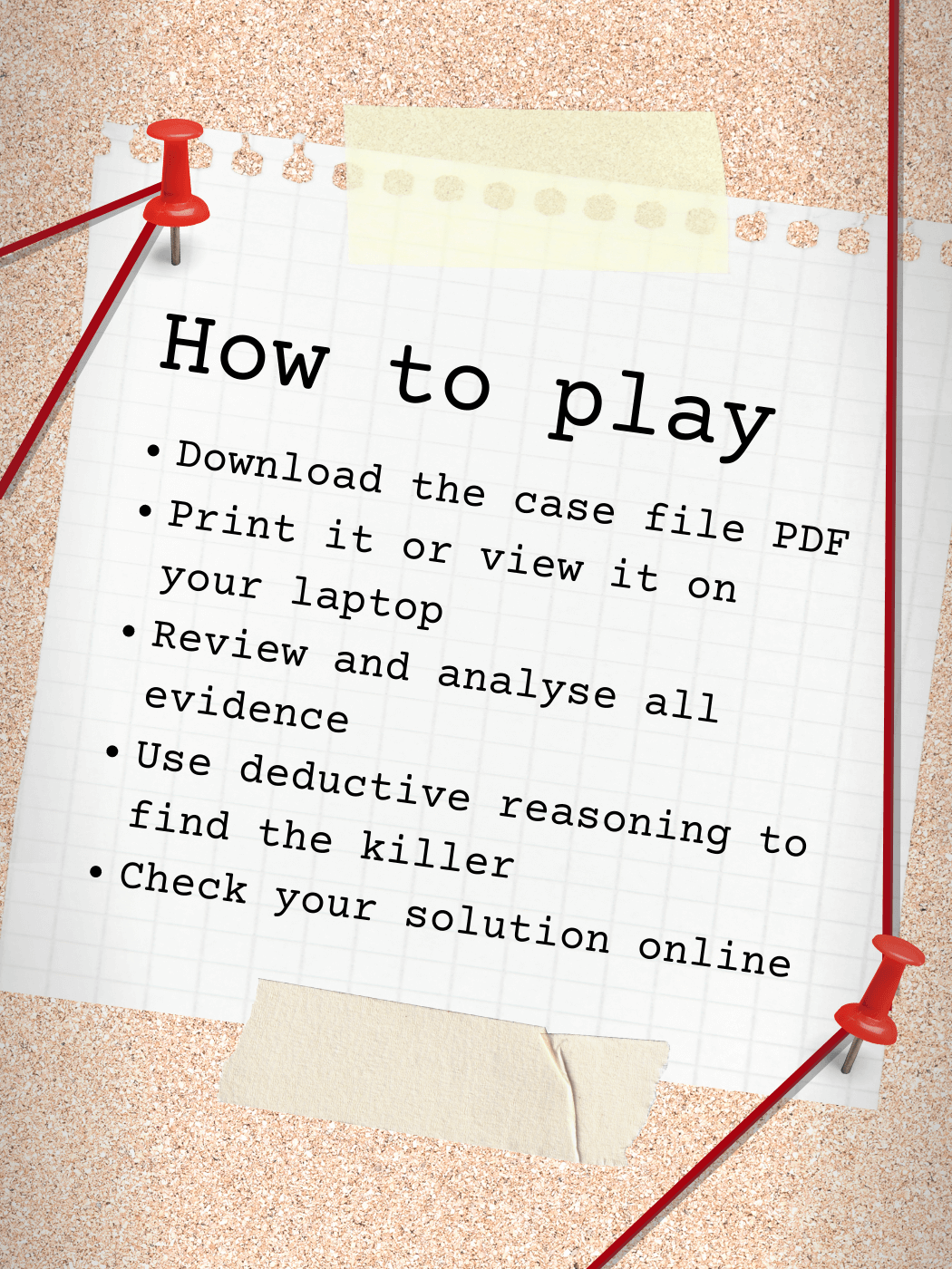 'Cold Case File' Date Night Game – A Twist Of Date